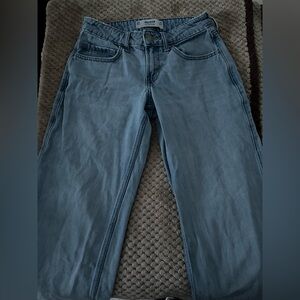 Hollister Light Wash Low-Rise Baggy Jeans